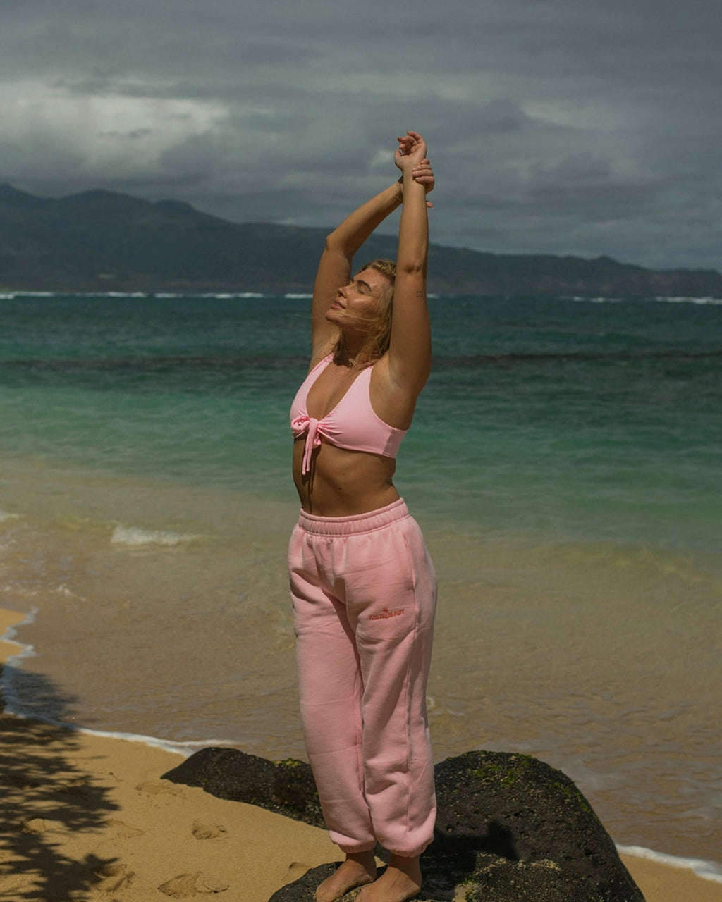 Puff Sweatpants in Pink