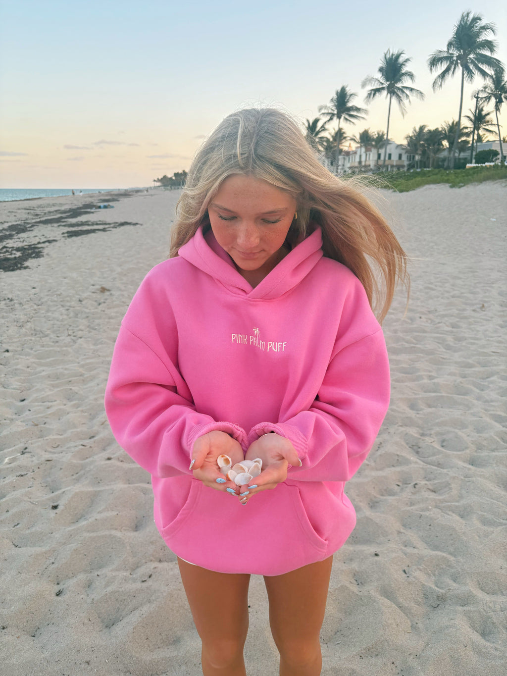 Classic Puff Hoodie in Raspberry